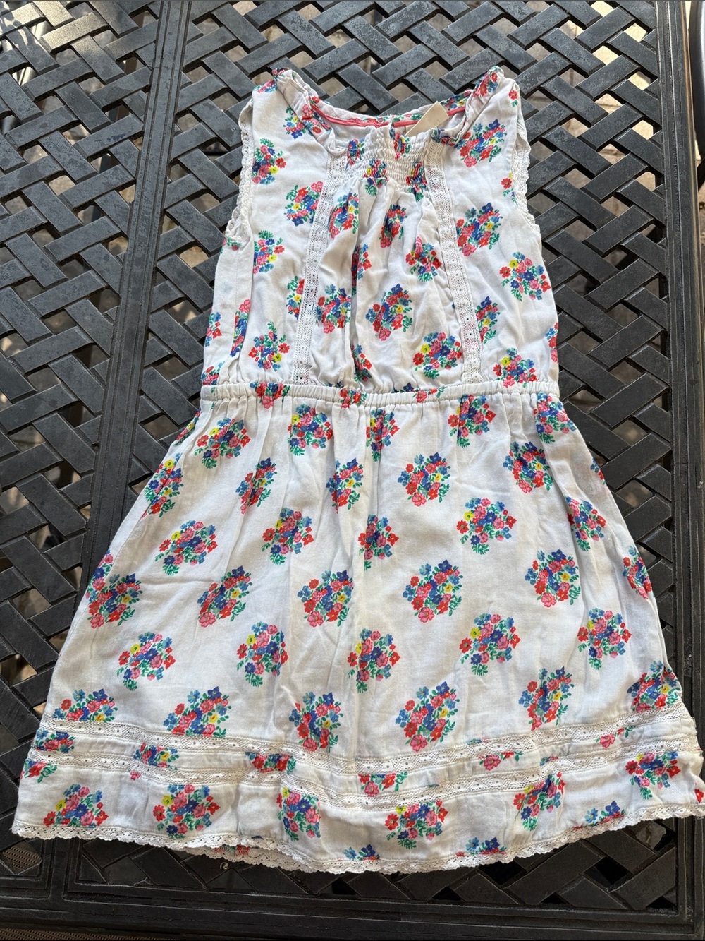 Mini Boden Floral Dress - Lightweight Cotton